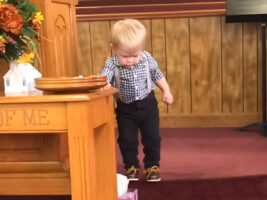 Boy delivers sermons