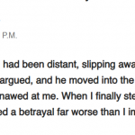 Husband moved into the garage